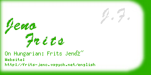 jeno frits business card